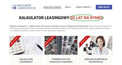 Desktop Screenshot of kalkulator-leasingowy.pl
